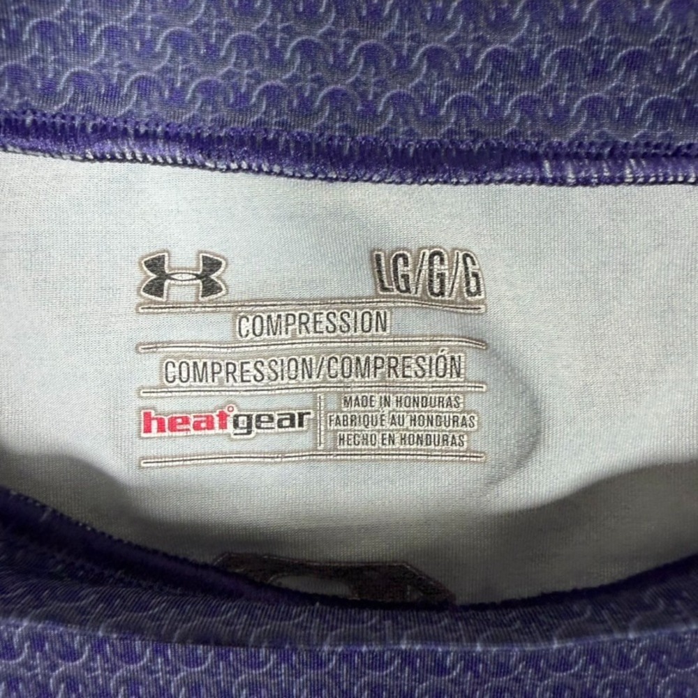 Under Armour Shirt Mens Large Blue Superman Compression Performance Stretch Gym - Picture 10 of 11